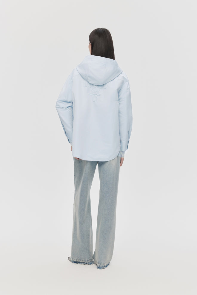 Manteau chemise à capuche