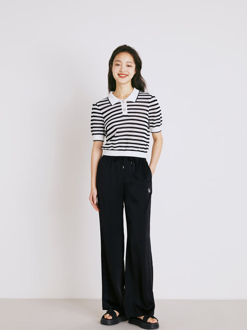 Striped Hollow Pullover