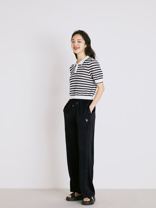 Striped Hollow Pullover