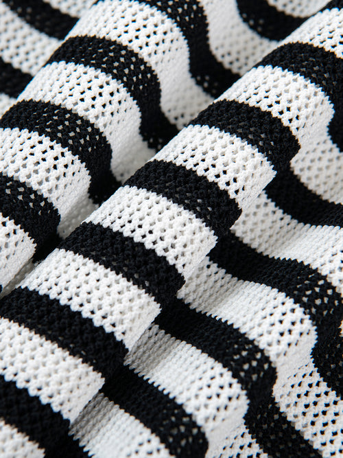 Striped Hollow Pullover