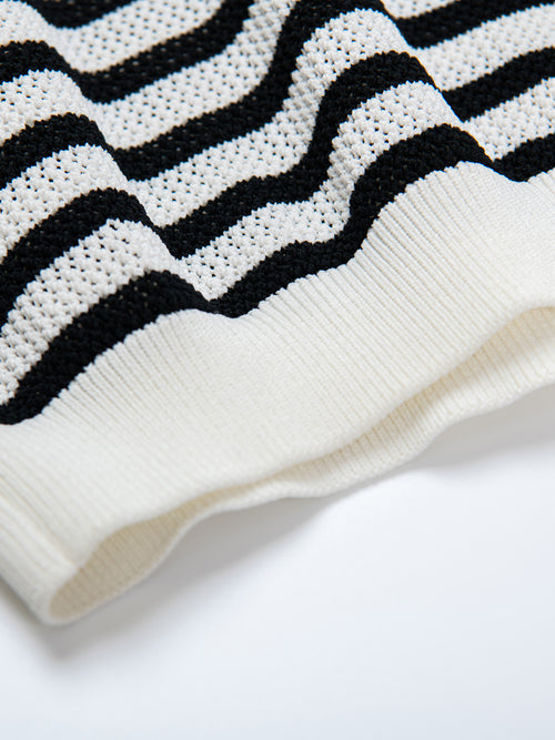 Striped Hollow Pullover