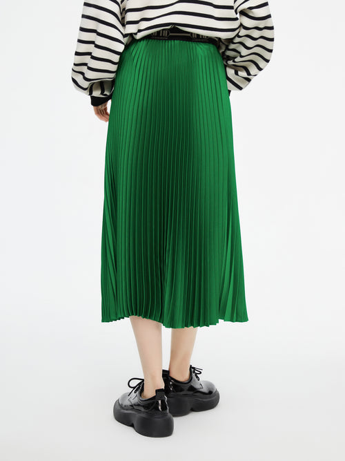 Colorful Pleated Half Skirt