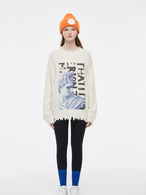 Pull imprimé vintage