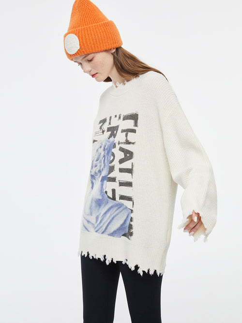 Pull imprimé vintage