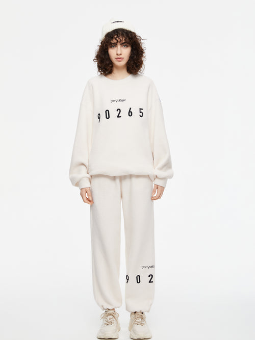 Pantalon en velours côtelé crème LA