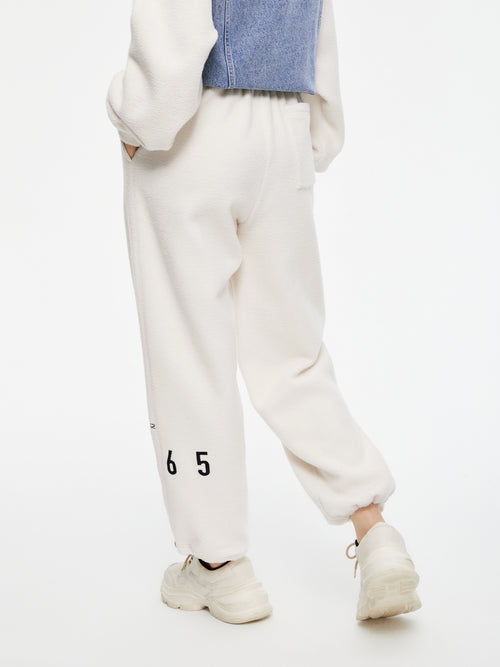 Pantalon en velours côtelé crème LA