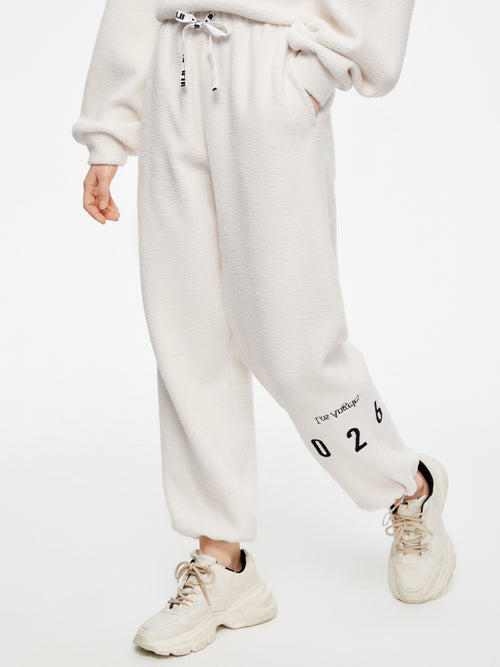 Pantalon en velours côtelé crème LA