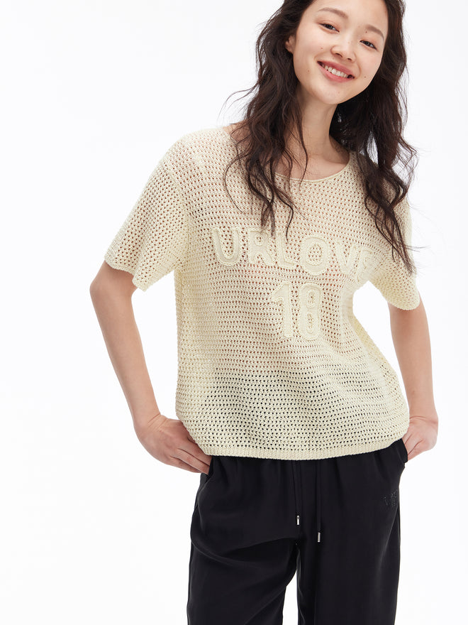 Vintage Monogram Cutout pullover