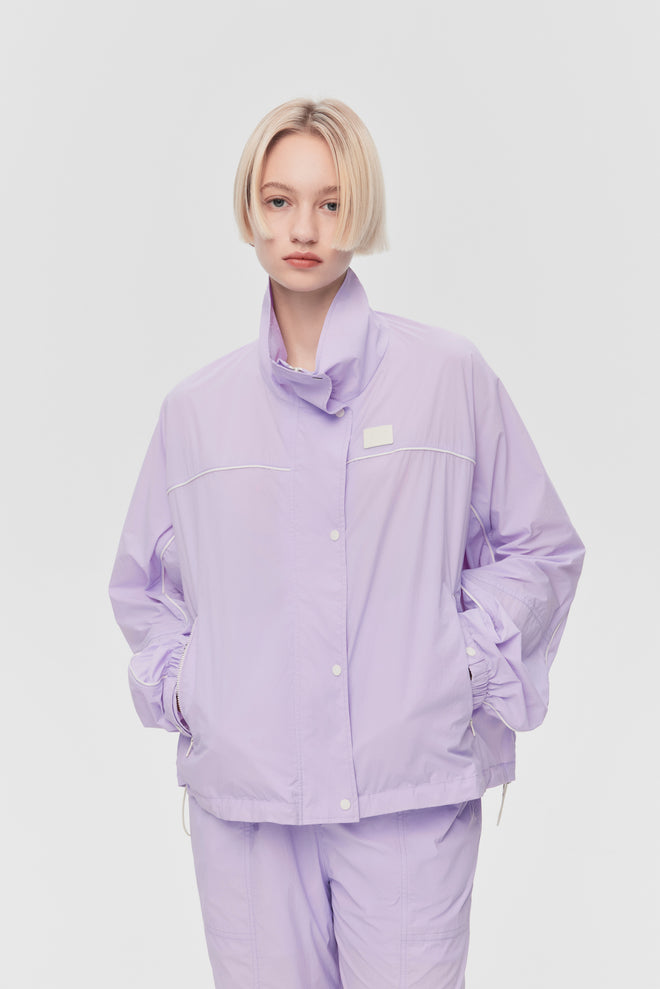 Veste verte et violette