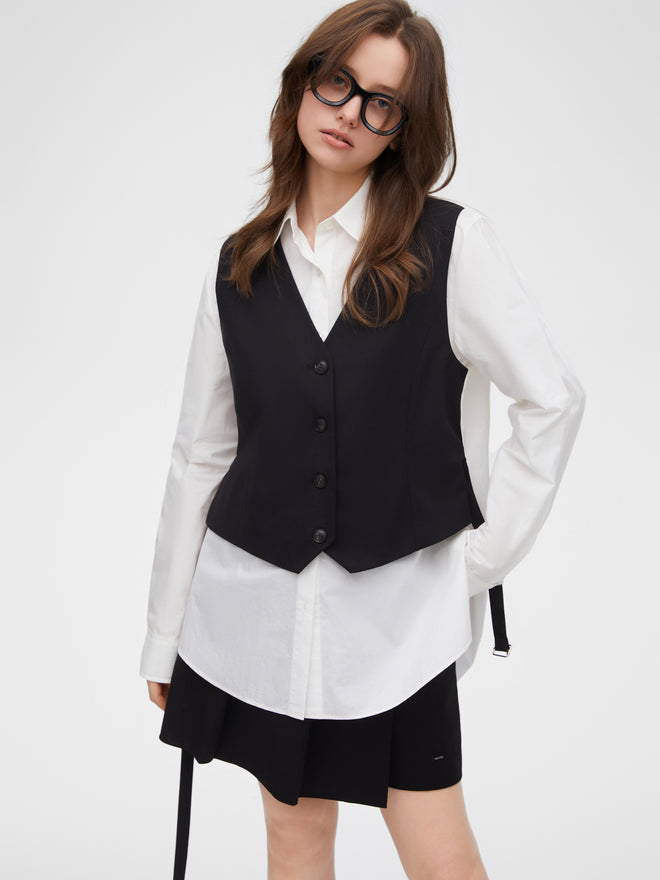 Chemise faux gilet deux pièces