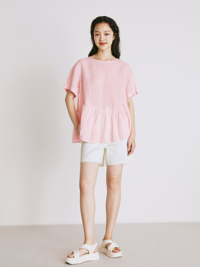 T-shirt de poupée en chanvre rose