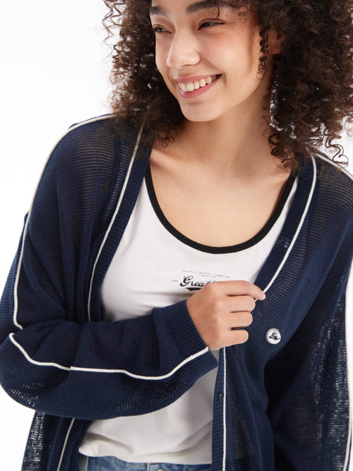 Cardigan imprimé creux