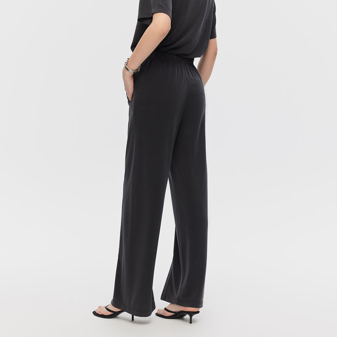 Pantalon de costume ample à smocks