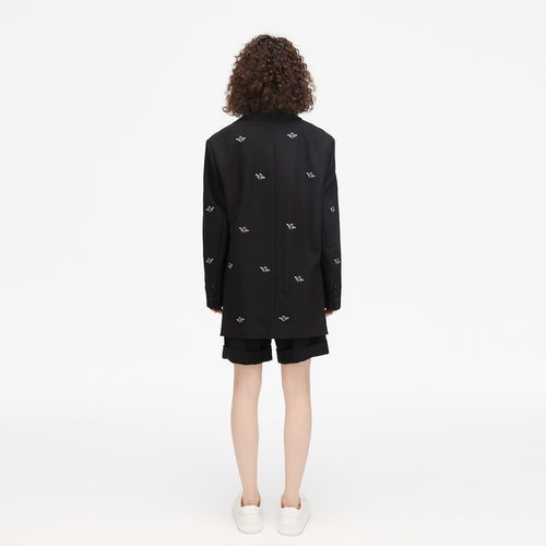 Blazer à fleurs d'abeille