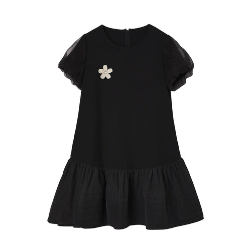 Robe ROMA avec rosette en strass
