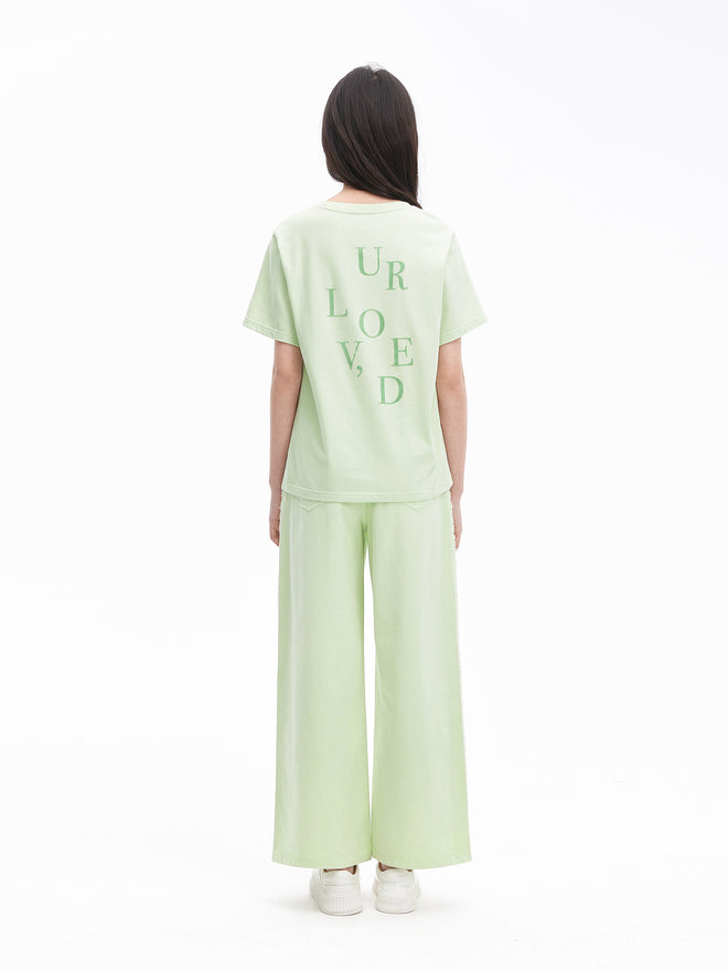 Fresh Green Letter Tee