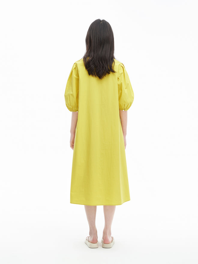 Vanilla Yellow V-Neck Dress
