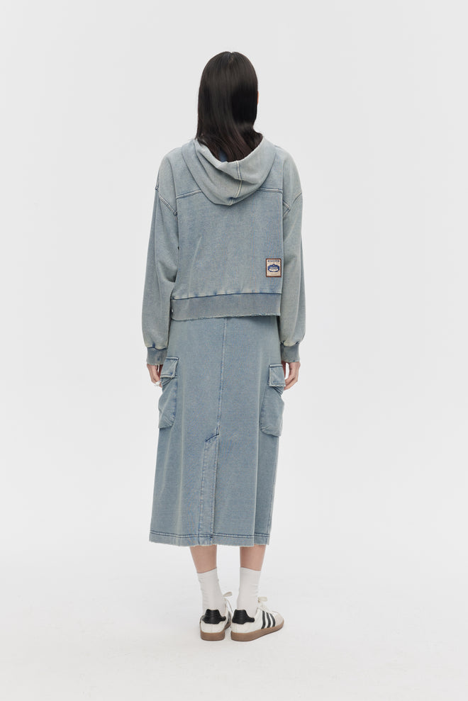 Veste en tricot denim