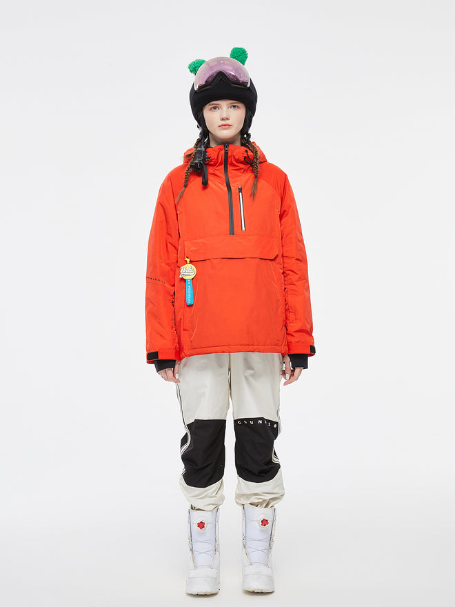 ロマンティックなオレンジのコットンジャケット