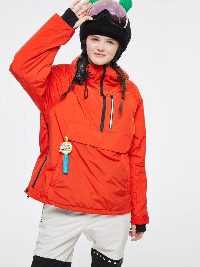 ロマンティックなオレンジのコットンジャケット