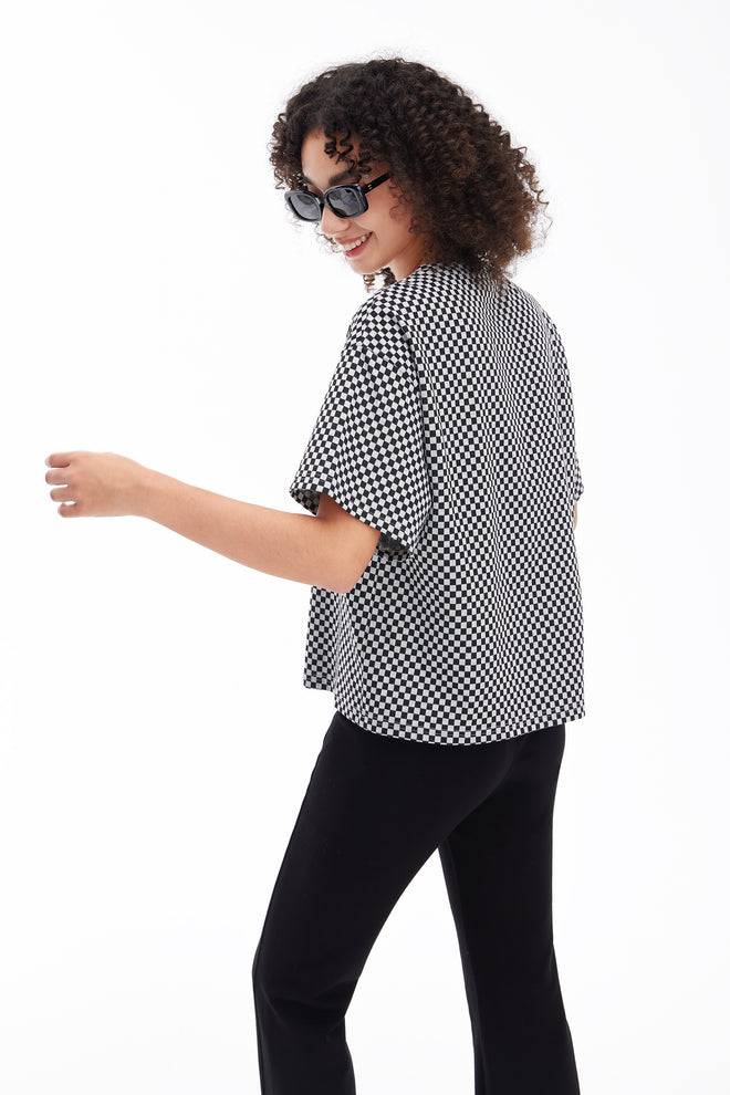 T-shirt à carreaux
