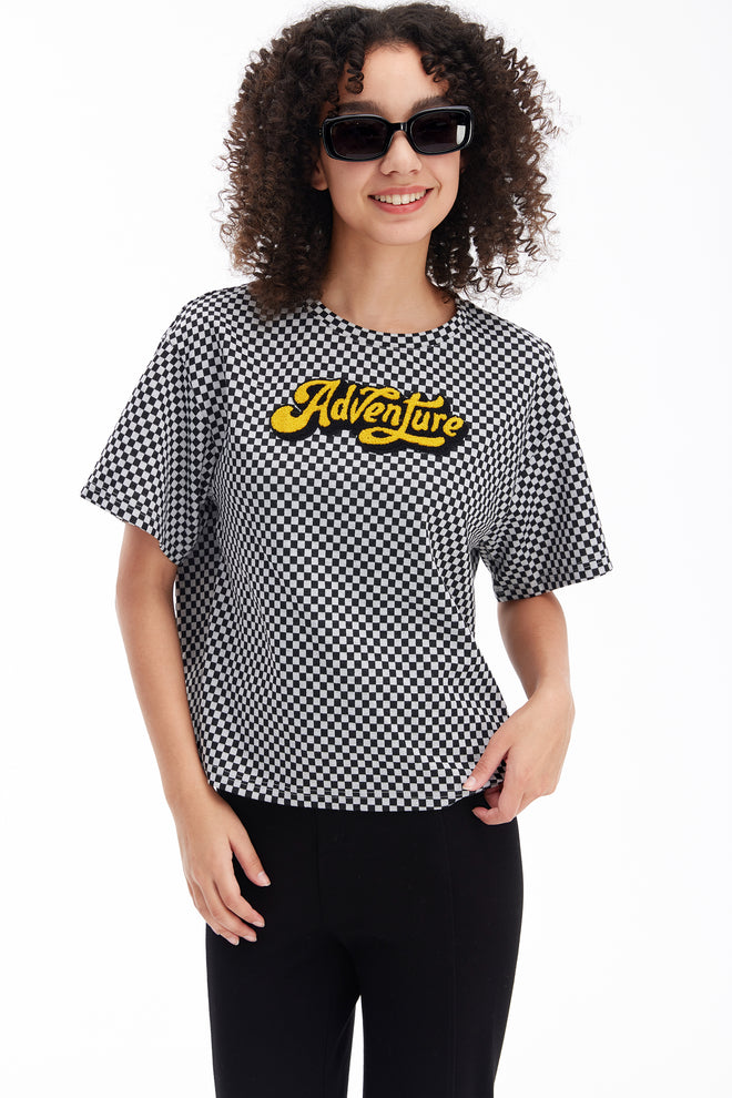 T-shirt à carreaux