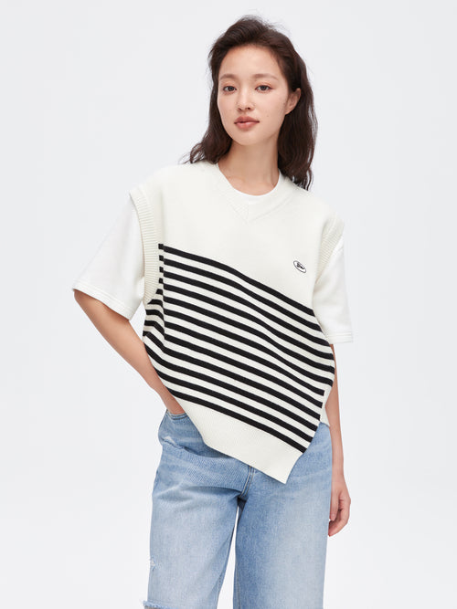Maillot de corps rayé irrégulier