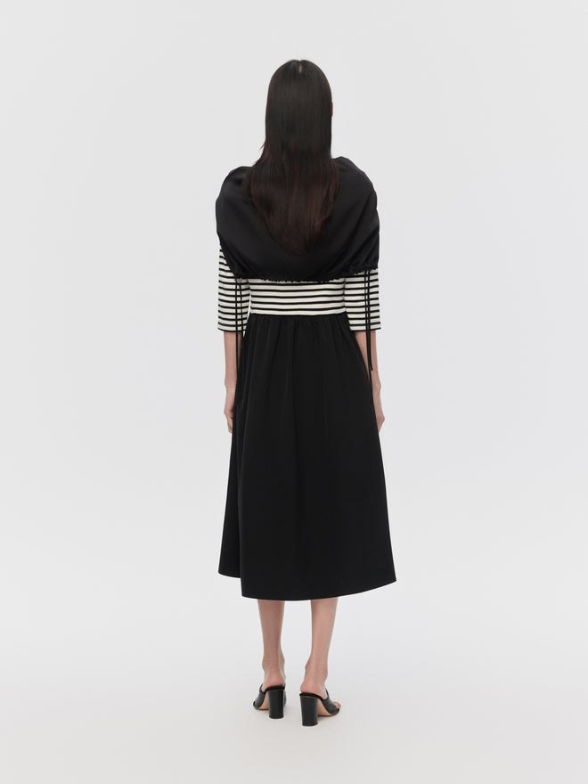 Robe patchwork rayée (accessoires non inclus)