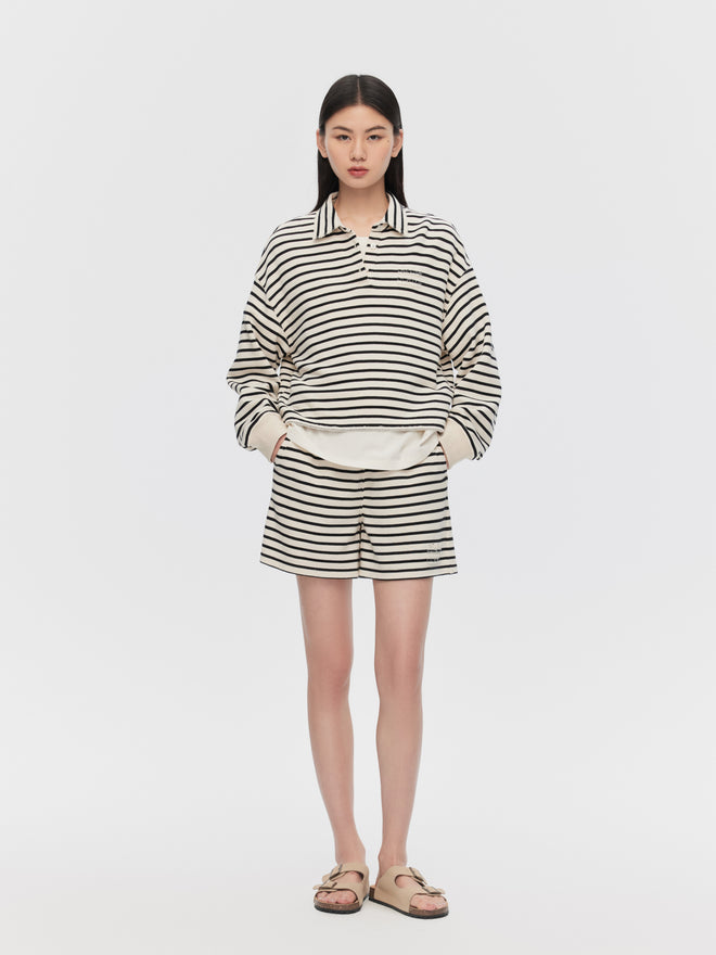 Ensemble sweat-shirt rayé ultra doux