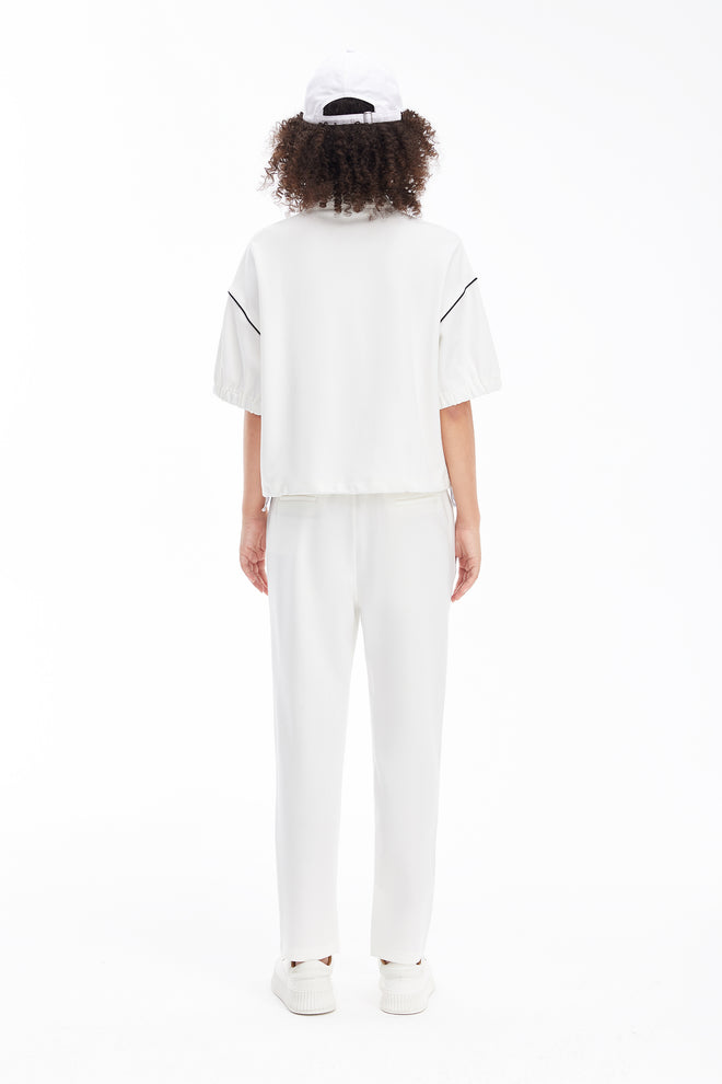 Sweat-shirt Collision Color-Blanc