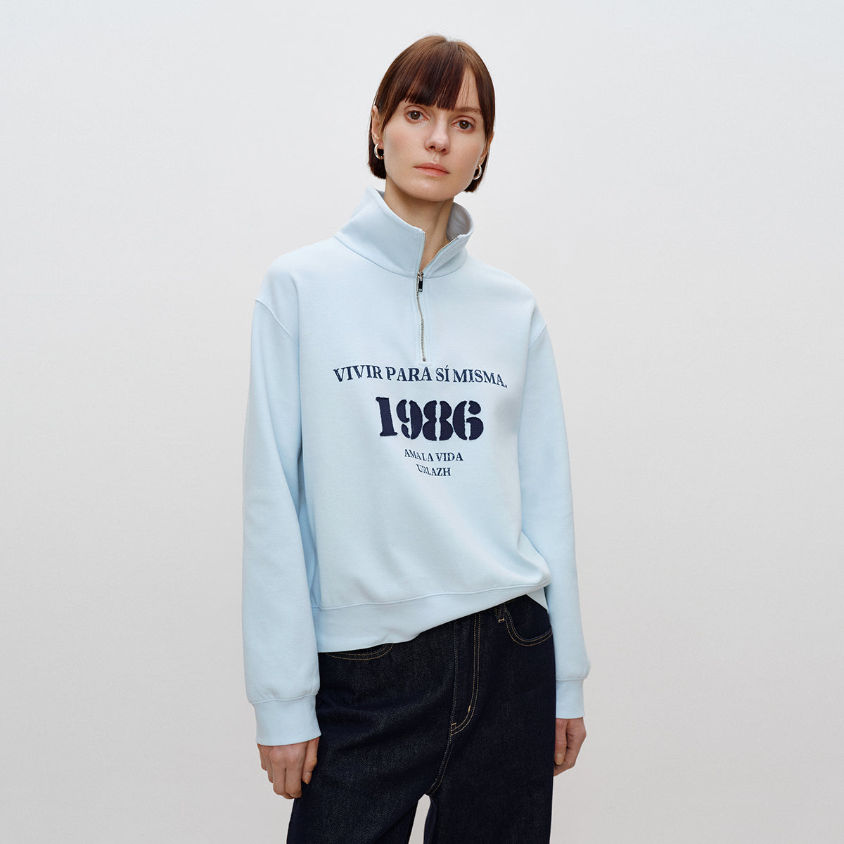 Sea Salt Vintage Half-Zip Sweatshirt – Urlazh New York