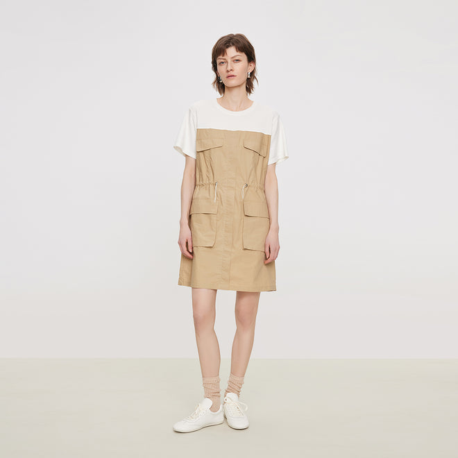 Two Piece Patch Pocket Dress