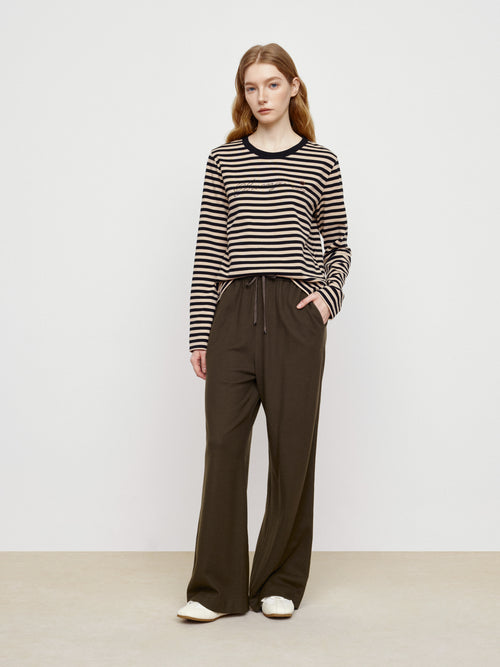 Mocha Wool Knitted Pants