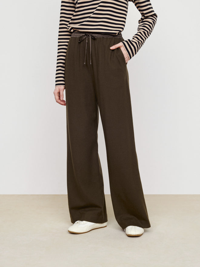 Mocha Wool Knitted Pants