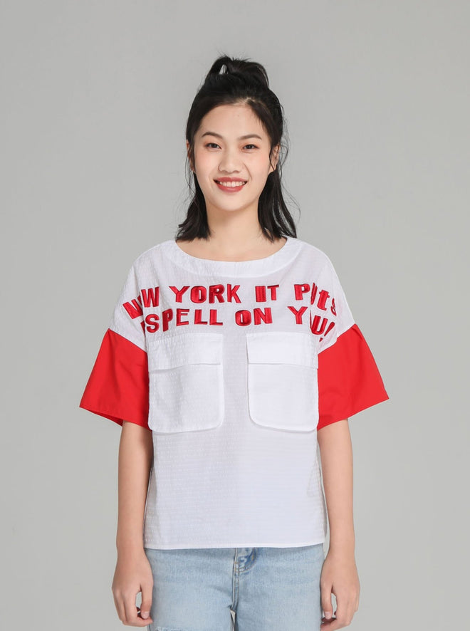 White & Red T-Shirt - Urlazh New York