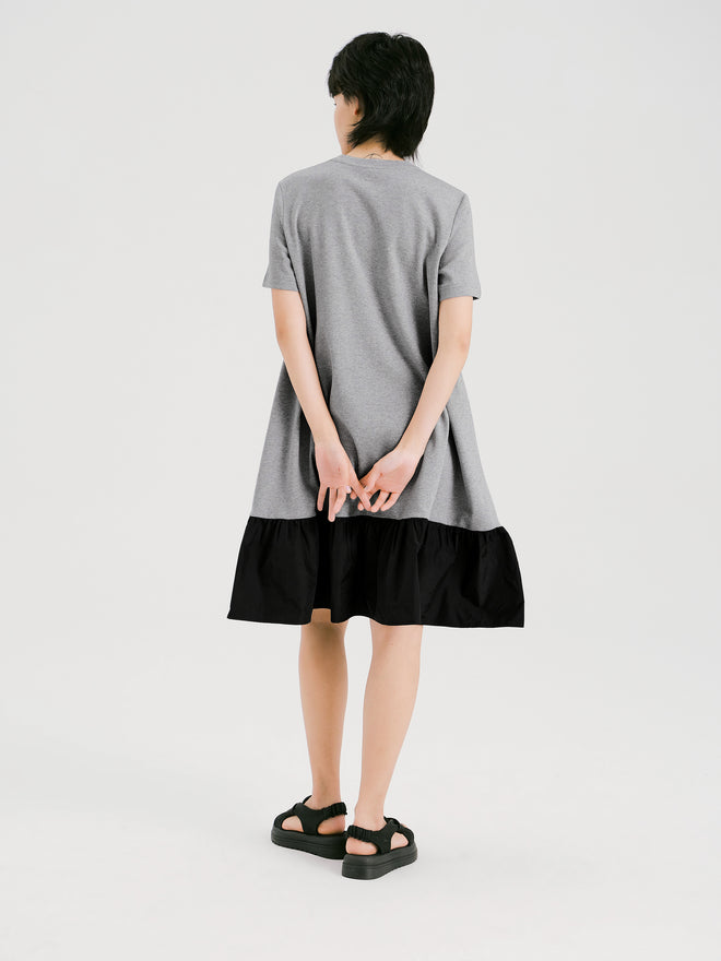 Simple A Hem Splicing Dress