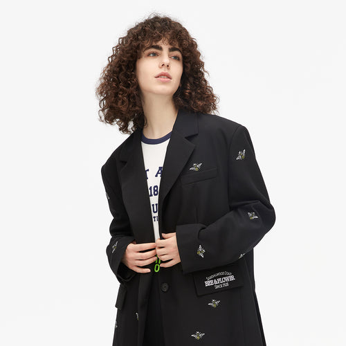 Blazer à fleurs d'abeille