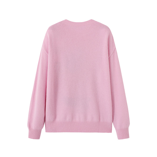 Pull jacquard tomate