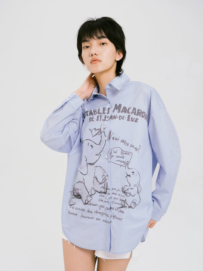 Fun Print Large Silhouette Shirt