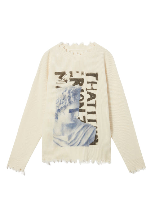 Pull imprimé vintage