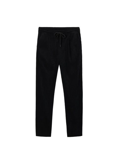 Pantalon carotte ample en velours côtelé