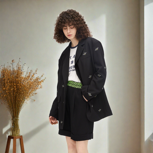 Blazer à fleurs d'abeille