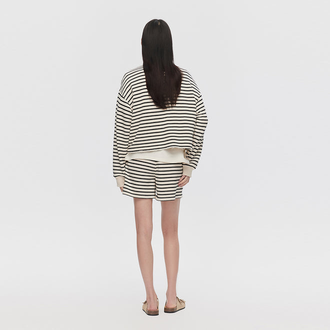 Ensemble pull-pantalon rayé ultra doux