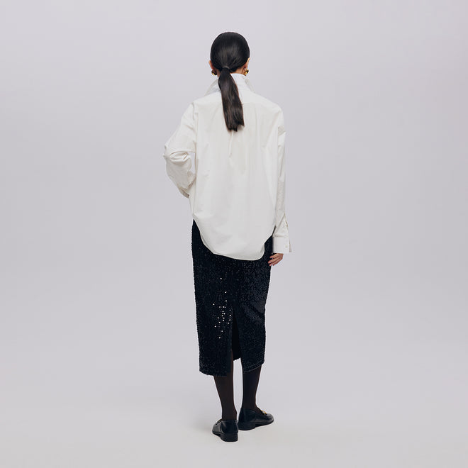 Galaxy Beaded Slim Half Skirt