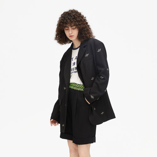 Blazer à fleurs d'abeille