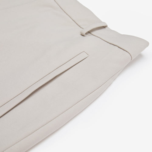 Pantalon de costume beige à neuf points