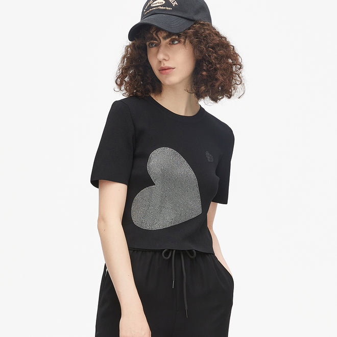 ローマラブブラックボトムTシャツ