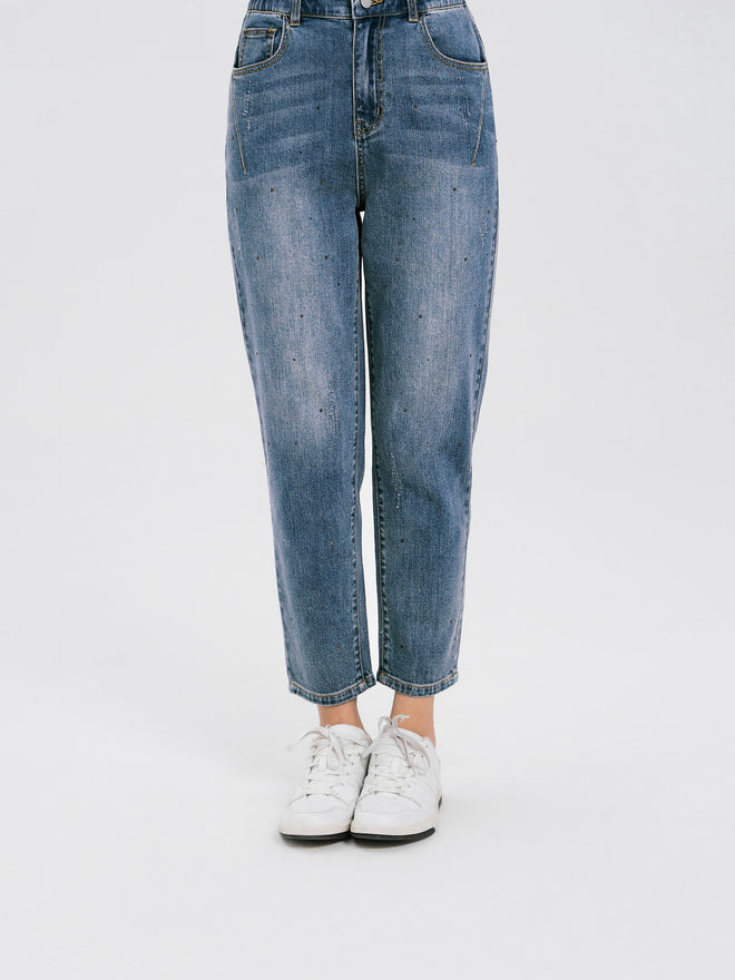 Hot Drill Denim Carrot Pants