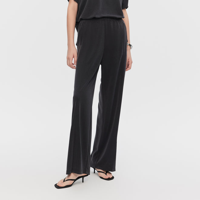 Pantalon de costume ample à smocks