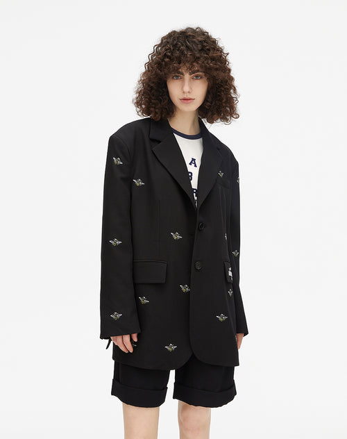 Blazer à fleurs d'abeille